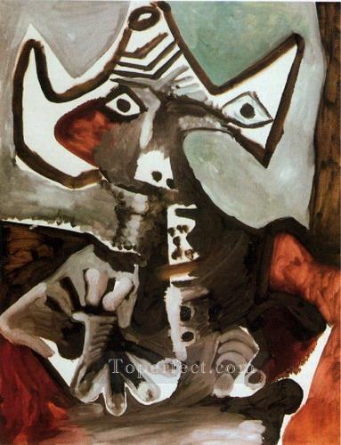 座る男性 1972 年キュビズム パブロ・ピカソ油絵